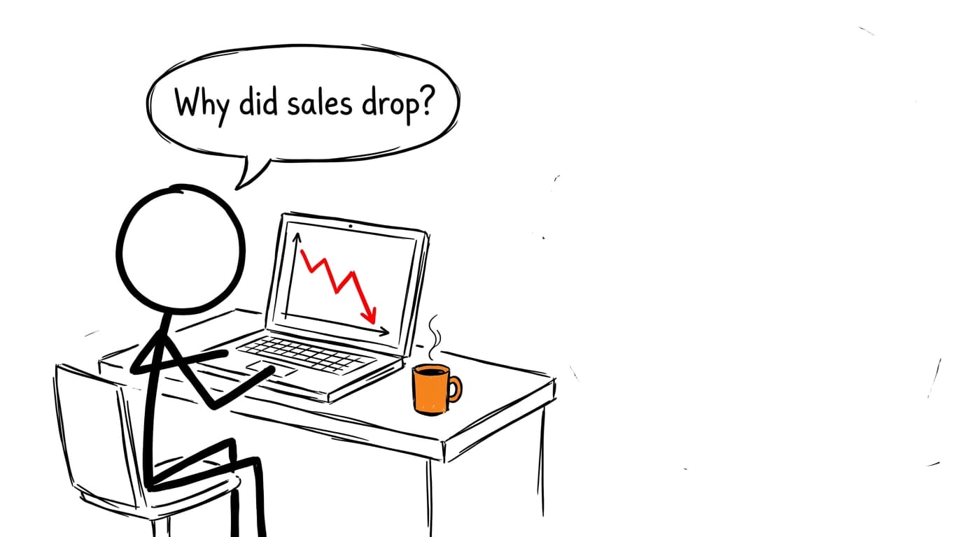 Why did my sales drop this month? How to find out with Claude